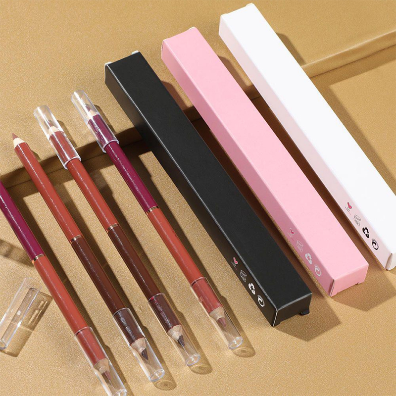 No logo Lip Liner Box Brown Lip Liner Pencil Vendor Vegan Creamy Labium Liner