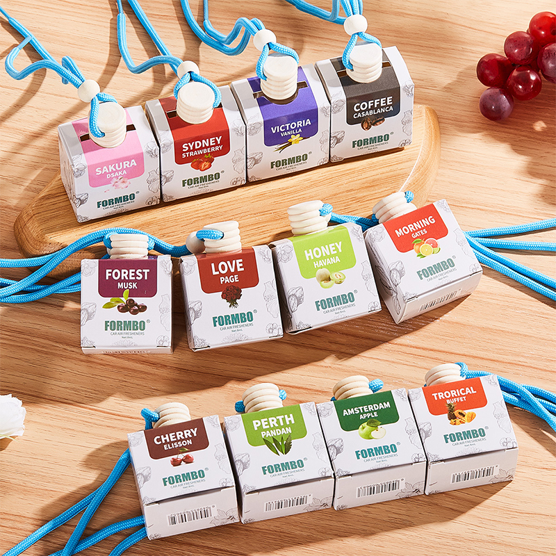 Flos & Berry Car Unguentum - Pendens Air Freshener cum Natural Floral & Fruity Essentia Luxury Car Scent Accessories 8ml