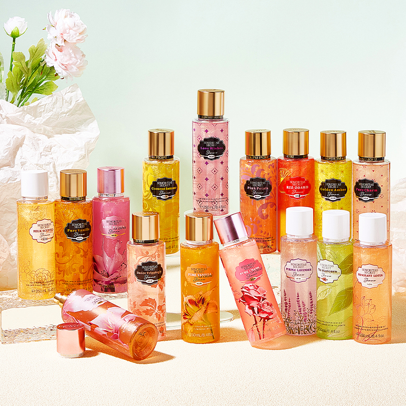 250ml Corpus Spray Unguentum Glitter Shimmer Spray Floral Odorem Fine Corpore Splash Nebula pro Women