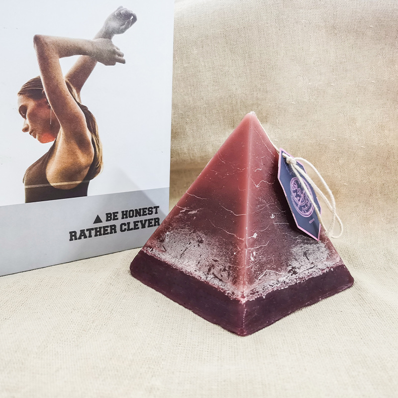 250g Luxuria Crystal Candlee Handmade Zodiaci odorata Candelae Pyramidis cum Crystal