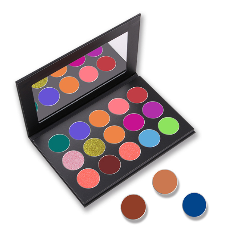 Fac XV fucis colore Pressed Glitter Mate Shimmer Eyeshadow Palette